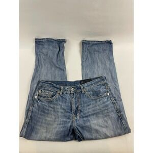 T.K. Axel Jeans Men's Size 34x30 Blue Denim Pants Straight Leg Workwear Outdoor